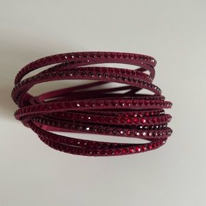 Swarovski burgundy slake bracelet new in box
